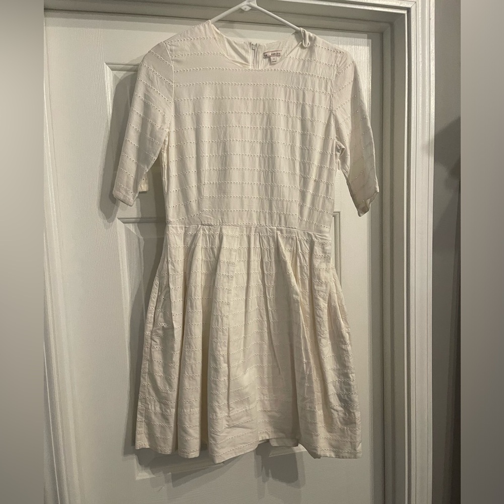 Gap size 2 Eyelet Empire Waist Dress 3/4 sleeve.